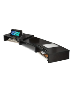 Adjustable Dual Monitor Stand with Storage (2-Slot)