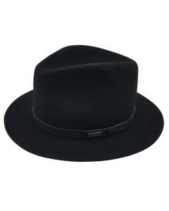 Jacaru 1851 Walkabout Wool Felt Fedora Outback Hat - Black