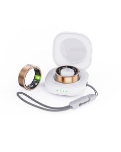 Smart Fitness Ring with Charging Case - Gold