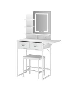 Levede Dressing Table LED Makeup Mirror Stool Set Vanity Desk Fold-up Panel