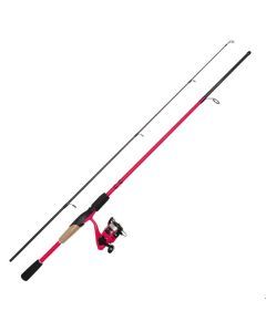 Okuma Steeler XP Pink 6ft 2 Pce Fishing Rod and Reel Combo Spooled with Line