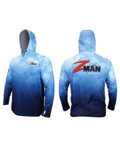 Zman Adults Hooded Long Sleeve Tournament Fishing Shirt - 50+ UV Protection