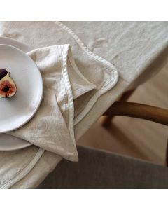 100% Cotton Linen Napkins - Beige Love (set of 2)