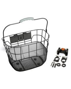 Quick Release Metal Wire Front Bike Basket (Black)