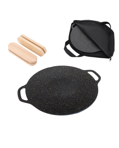 Non-Stick Camping Grilling Pan Black