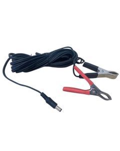 Car Battery Alligator Clips to Male Connector -5.5mm x 2.1mm 12V Plug Adapter