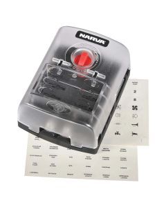 Narva 54446BL 6-Way Standard ATS Blade Fuse Or Plug-In Type Circuit Breaker Block (Blister pack of 1)