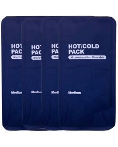 4x Hot/Cold Packs Bulk Pack - Microwaveable Reusable Ice/Heat Gel Packs