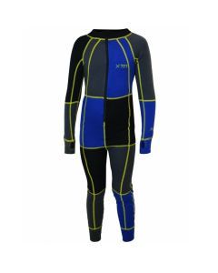 XTM Merino Kids 'One Z' Thermal Body Suit Blue