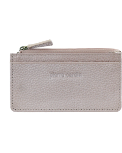 Pierre Cardin Womens RFID Leather Coin Purse Wallet - Pearl (w/ Keyring)