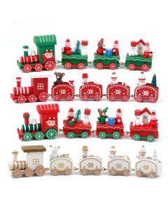 Rustic Wooden Train Christmas Ornament – Festive Merry Christmas Decoration