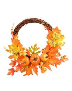 Christmas Berry Maple Leaf Wreath for Home Decor