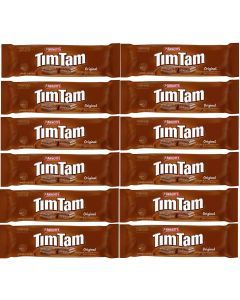 Arnott's Tim Tam Original Chocolate Biscuits 200g - 12 Packets Bulk (Fresh Australian Batch)