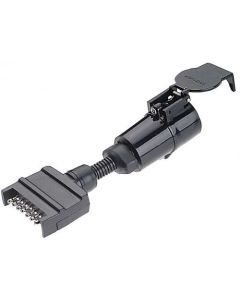 NARVA Trailer Connector - 7 Pin Socket (Car) to 7Pin Round (Trailer) -  82245BL