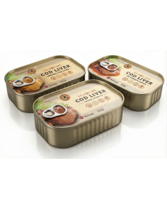 3x 121g Sea Cave Cod Liver Fish in Natural Own Oil Pack (Metal Tin) - Product of Norway