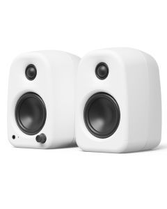 Kanto UKI 100W Desktop Speakers - Chalk (Matte White), Pair (with Bluetooth, USB-C, Headphone out)