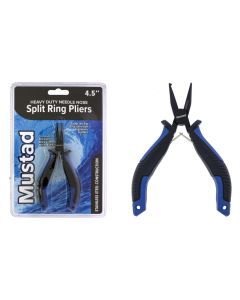 Mustad 4.5 Inch Heavy Duty Needle Nose Split Ring Pliers - Stainless Steel