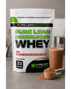 5KG Pure Lean Nutrition Hydrolysed Whey Protein Powder - Chocolate (Fast Absorbing WPI WPC Supplement)