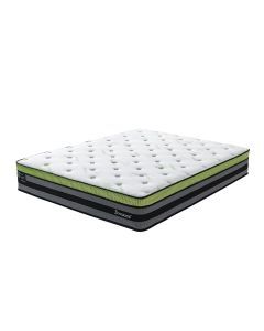 Dreamz Queen Cooling Mattress Pocket Spring Euro Top Bed Foam 7 Zone 30cm
