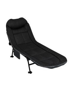 Levede Folding Camping Bed Adjustable Camping Cots Home Office Outdoor Black