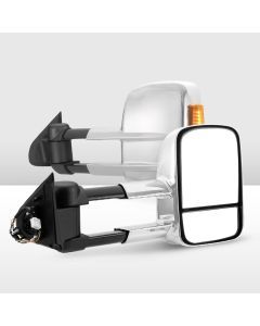 SAN HIMA Extendable Towing Mirrors Gen1 fit Nissan Navara D23 NP300 2015-On Chrome