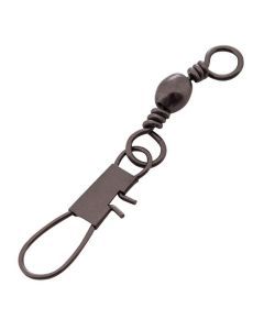 1 Packet of 10 Asari Black Barrel Swivels with Snaps