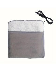 USB-Powered Heating Set - Blanket, Foot Pad, Seat Cushion (Gray)