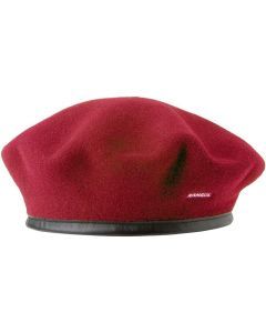KANGOL Wool Monty Beret - Red (French Hat/Military Cap)