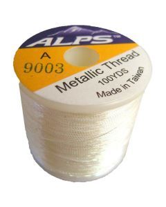 Alps 100yds of Metallic White Rod Wrapping Thread-Size A (0.15mm) Thread