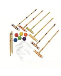 Croquet Set Six Player with Wooden Mallets