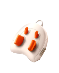 Wireless Electric Shiatsu Massage Pillow Rechargeable Heating Massager Orange