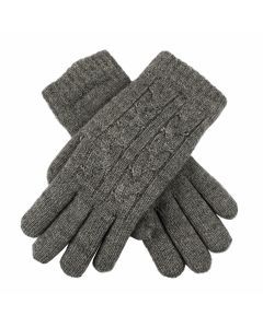 Dents Ladies Cable Knit Yarn Lined Gloves - Charcoal (One Size)