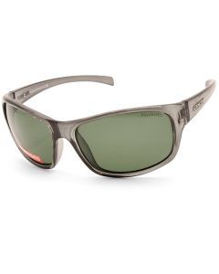 Dirty Dog Shock Shiny Clear Black/Green Polarised Unisex Sports Sunglasses
