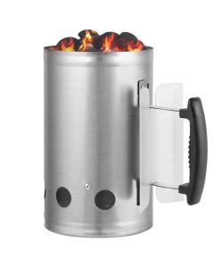 Large Chimney Charcoal Starter - Quick-Light BBQ Firewood Stove
