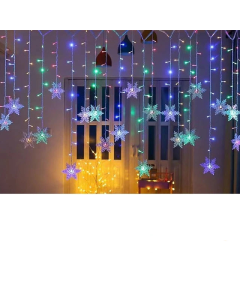 Sparkling Snowflake LED Curtain Lights