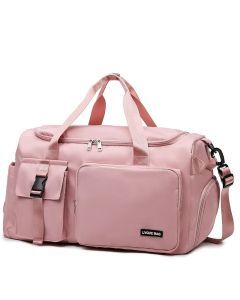 Travel Handbag Dry And Wet Separation Convertible Design Pink
