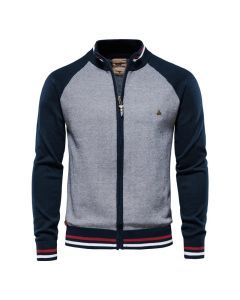 Men's Cotton Knit Streetwear Winter Zipper Cardigan