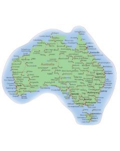 Australia Map Decal Sticker #3