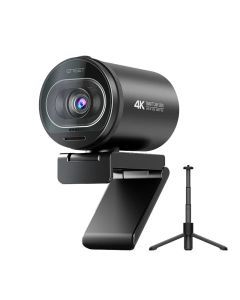 4K Webcam with Tripod Autofocus Streaming Black
