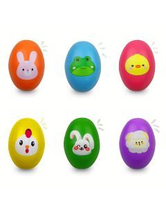 6-Piece Wooden Musical Shake Eggs for Kids