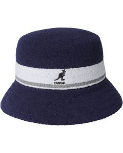 Kangol Bermuda Stripe Bucket Hat - Navy Blue (Casual Camping Fishing Cap)