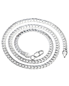Sterling Silver 6mm Side Chain Necklace