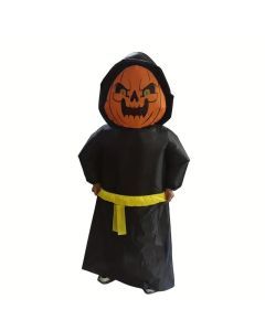 Pumpkin Wizard Costume with Glowing Eyes