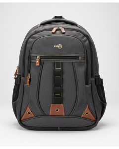 FIB Washed Canvas Backpack Bag in Black