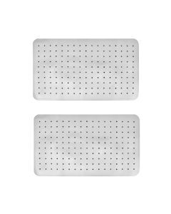 2x 70×40 cm Anti‑Slip Grip Shower Rug Bath Mat w/ 100+ Suction Cups