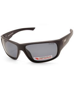North Beach Quinn Satin Black/Grey Men's Polarised Sports Sunglasses 70727