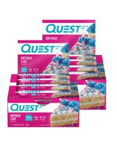 Quest Birthday Cake Protein Bars 12x60g x2