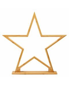 52cm Bamboo Star Lamp - Table Light - Natural Decor
