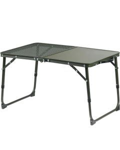 Ultralight Folding Camping Table Adjustable Height Outdoor Desk Green