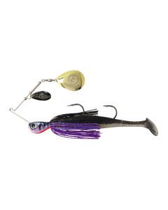 TT Lures 1oz Tornado+ Double Colorado Rigged Spinnerbait Lure - PURPLE BLACK